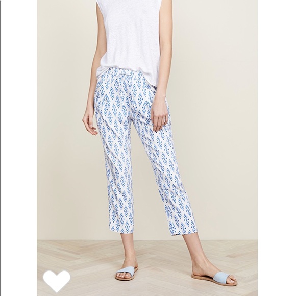 Joie | Dilys Printed Cropped Silk Trousers Joggers - Picture 7 of 7